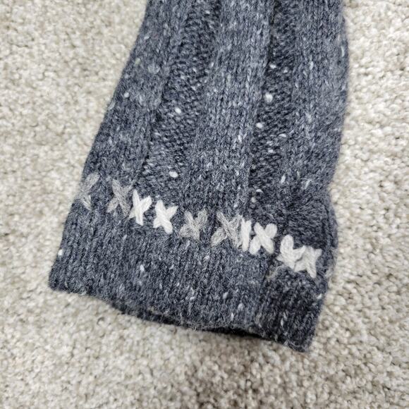 Woolrich Ribbed Onyx Heather Sweater Womens 2XL Gray Wool Blend 1/4 Zip Pullover - Picture 10 of 16